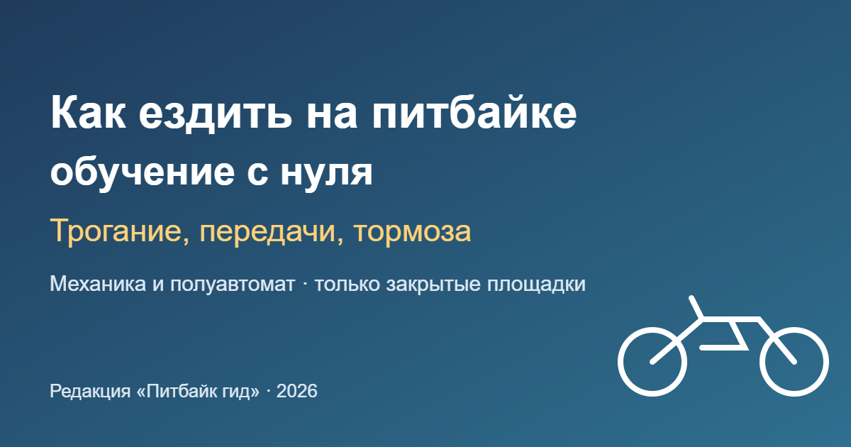 Как ездить на питбайке: обучение с нуля — обложка
