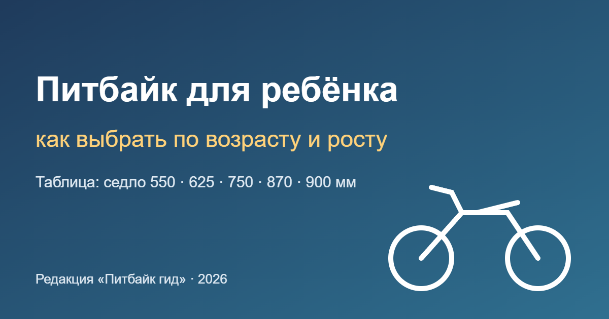 Питбайк для ребёнка: как выбрать по возрасту и росту — обложка